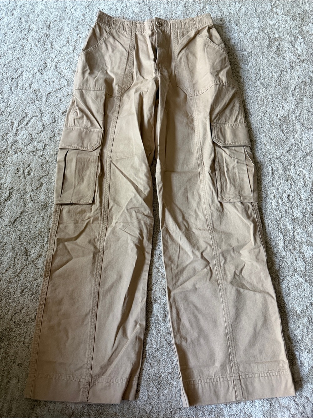 Abercrombie & Fitch Tan Cargo Pants – Utility Pocket Trousers
